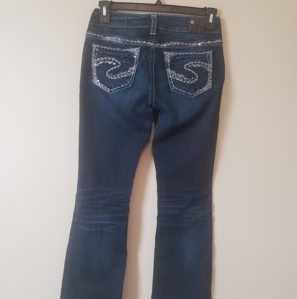 Silver Suki Mid Boot Fluid Bling Jeans
